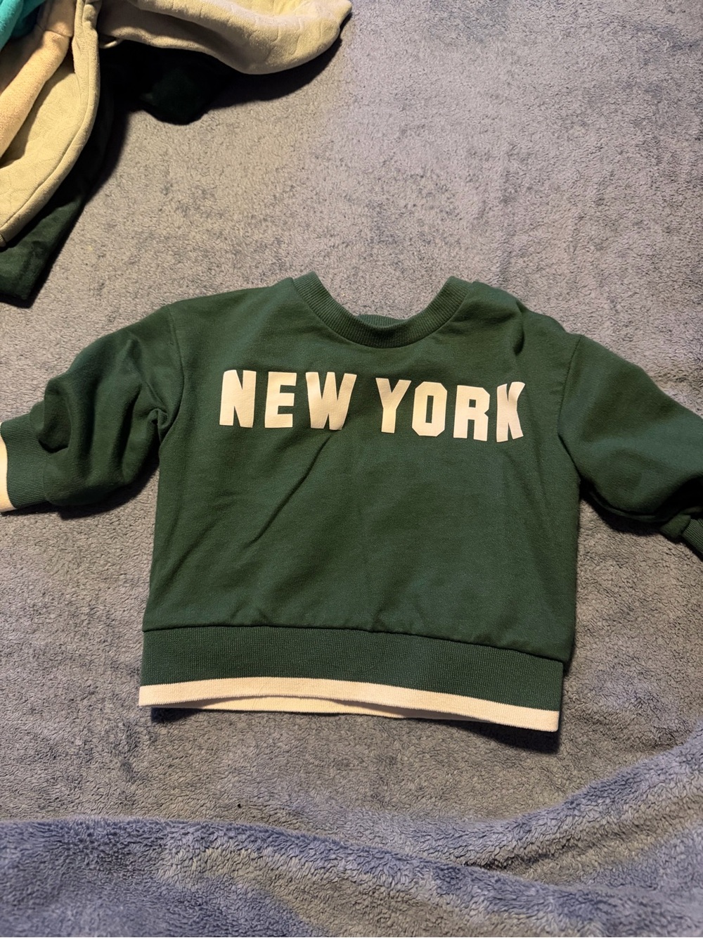 okie dokie Green "NEW YORK" Kids Crewneck Sweatshirt